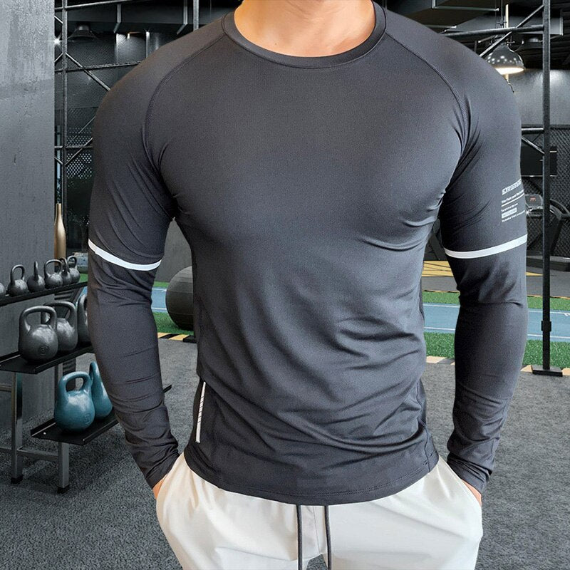 Men Tight Gym Compression T-shirt