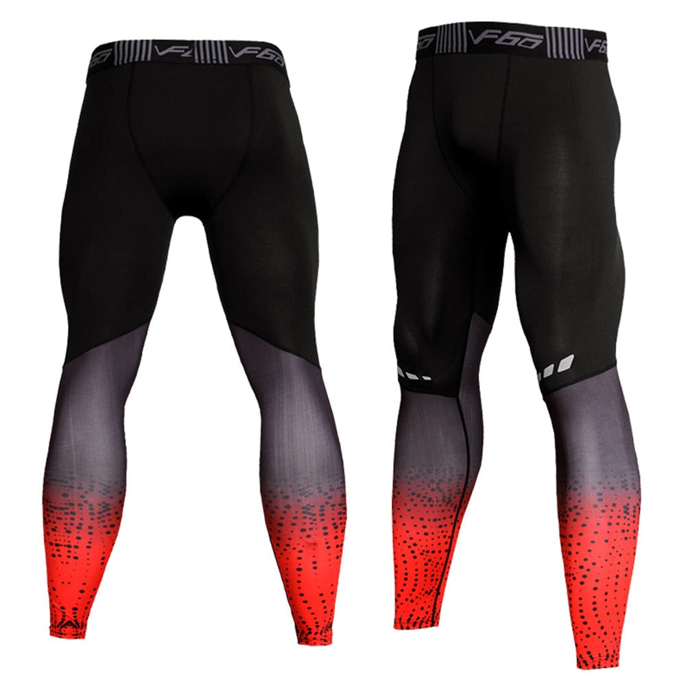 Quick-drying Men Running Tights Pants red