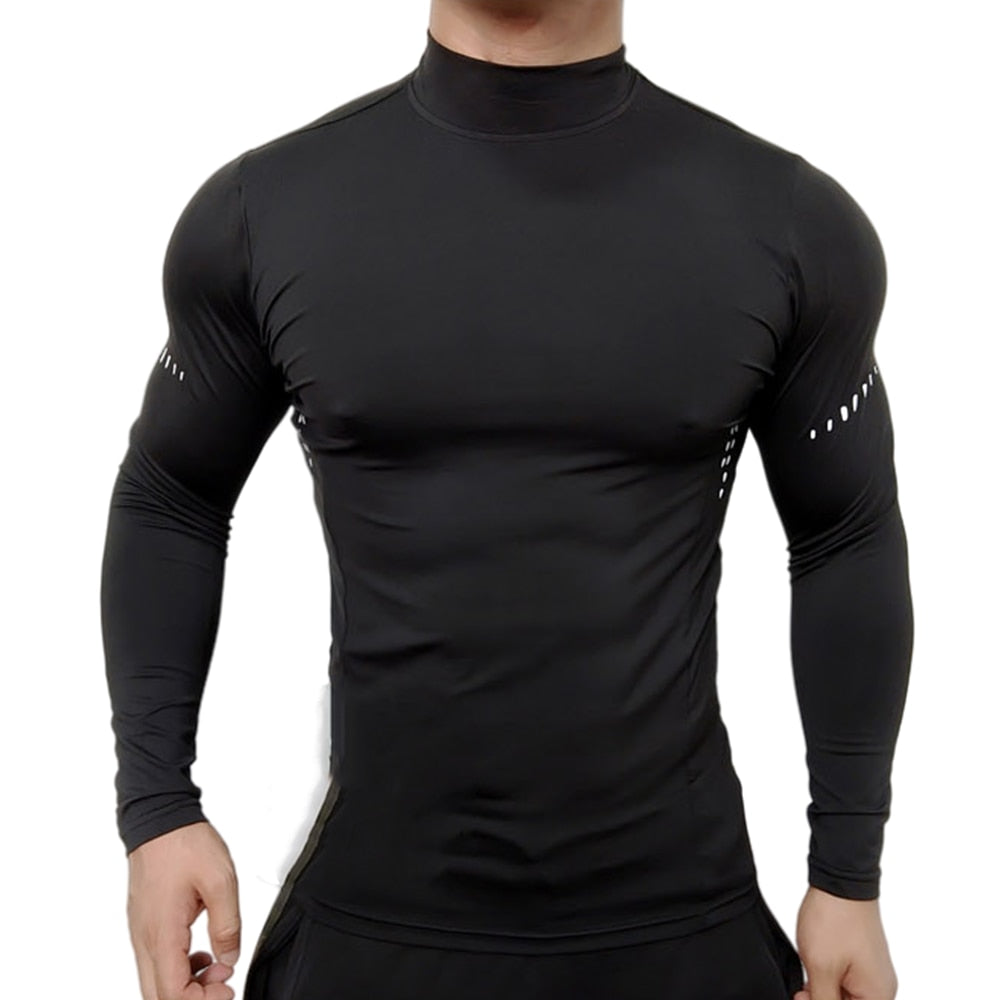 Men Workout Long Sleeve T-shirt black