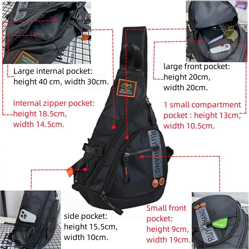 Men Multifunction Shoulder Bag