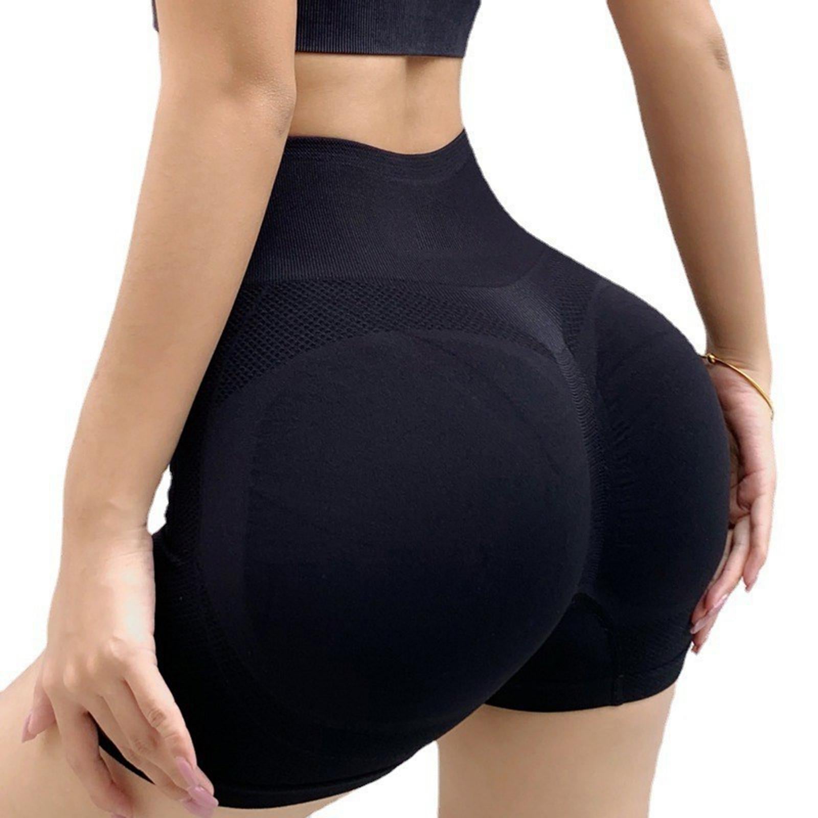 Women Yoga Push Up Sports Shorts BLACK shorts