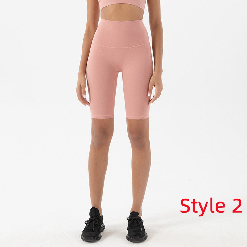 New Women Five Point Leggings 926-Pink Pastel