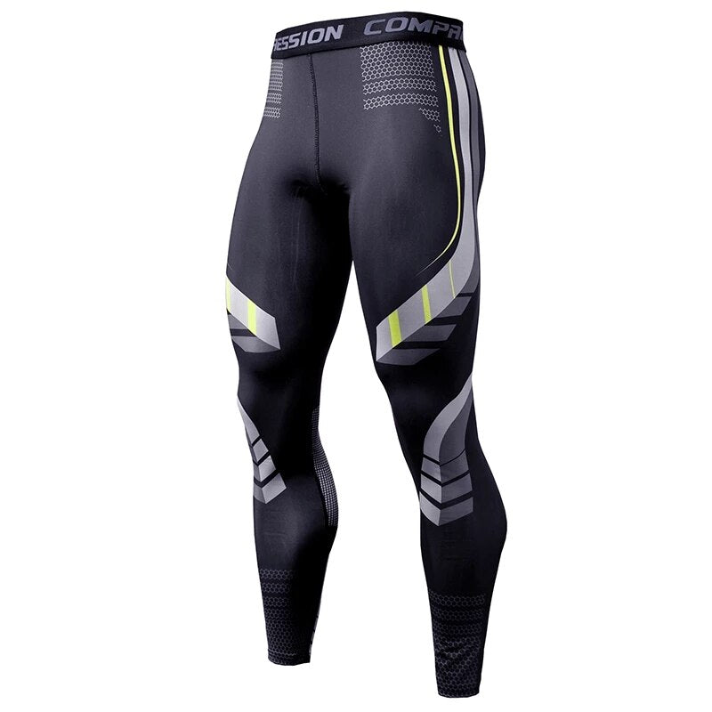 Mens Gym Quick Dry Compression Pants Style1