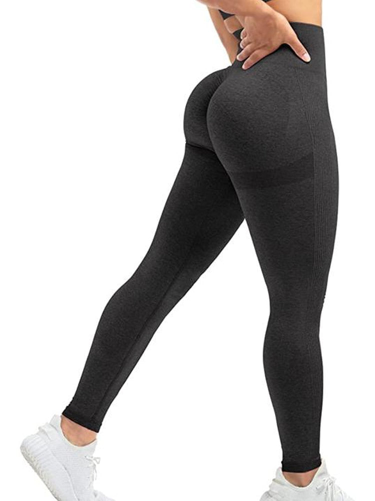 Women Seamless Workout Leggings Black