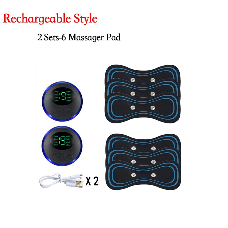 Portable Mini Electric Massager 2SET 6PAD