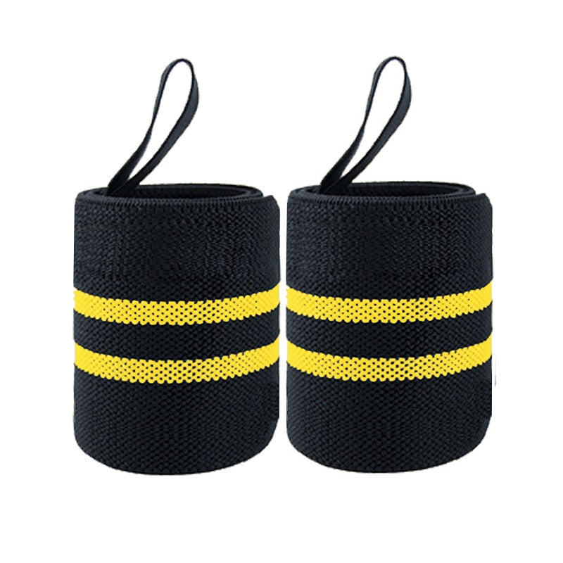 Weight Lifting Gym Wrist Wrap yellow-II free size