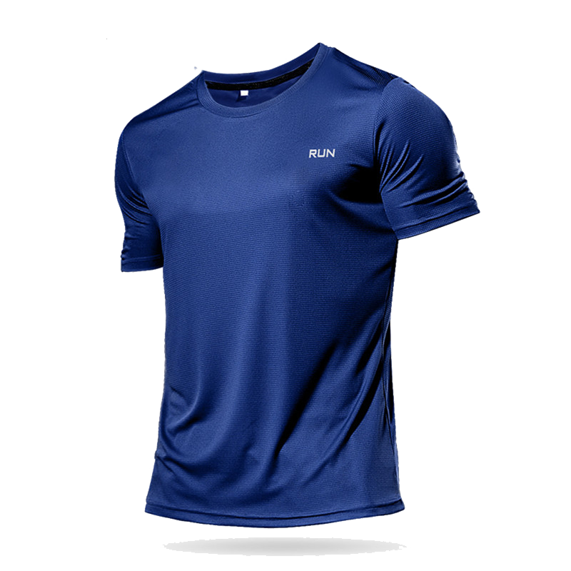 Men Compression Clothing Fitness Gym Set Blue Top