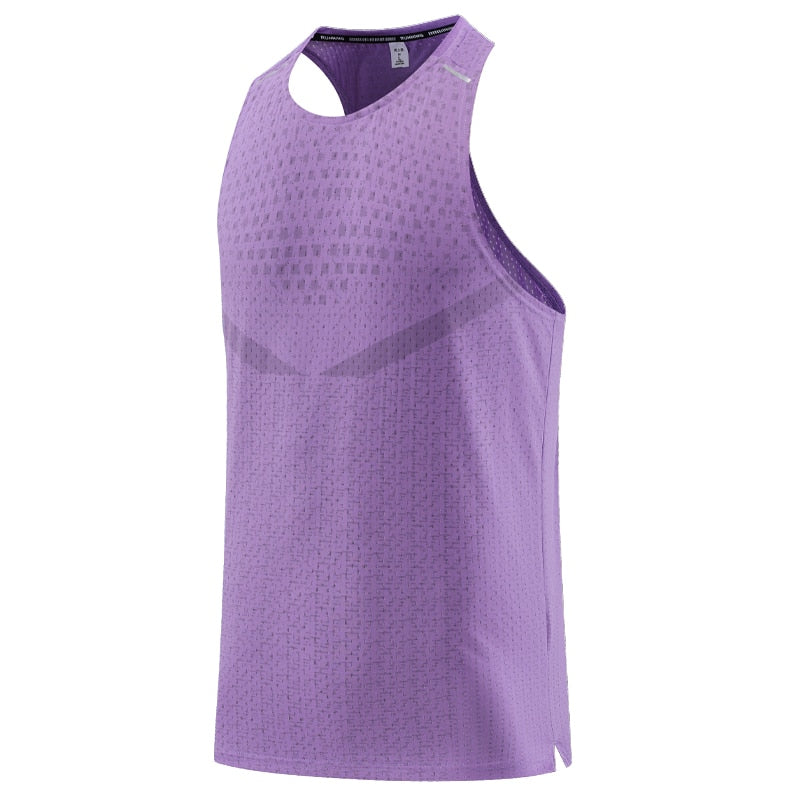 Men Quick-Drying Gym Vest purple
