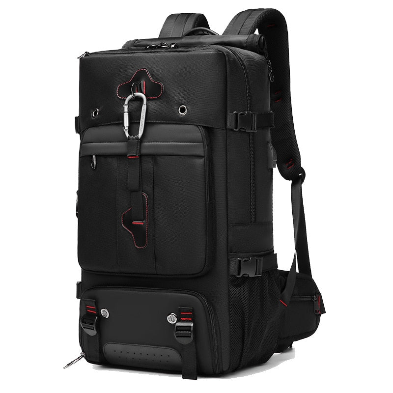 Men 80L Outdoor Backpack Black