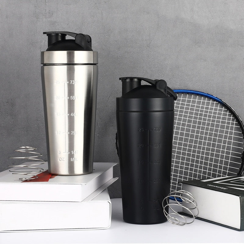 Shaker Mixer Stainless Steel Water Bottle