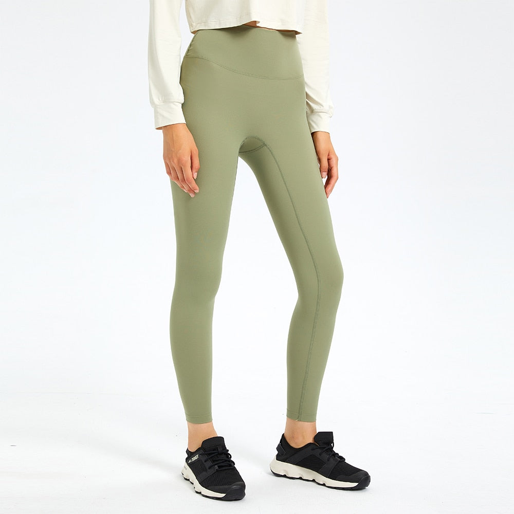 Women No Front Squat Proof Leggings Matcha Green