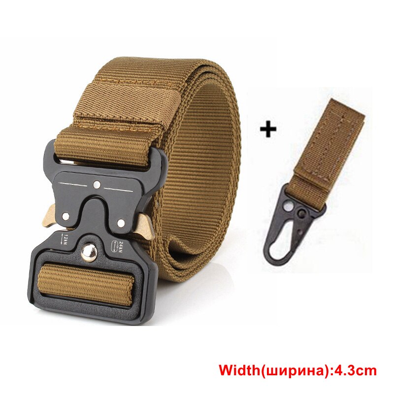 Men Sports Military Army Tactical Belts 4.3cm K Belt 1 Hook