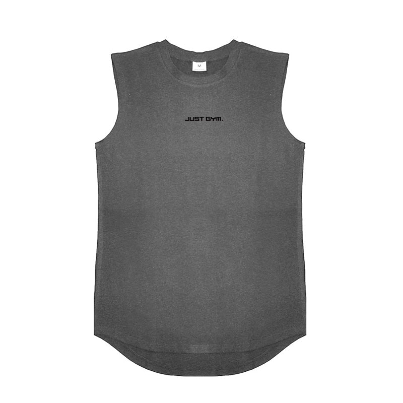 Men Cotton Gym Tank Top Gray