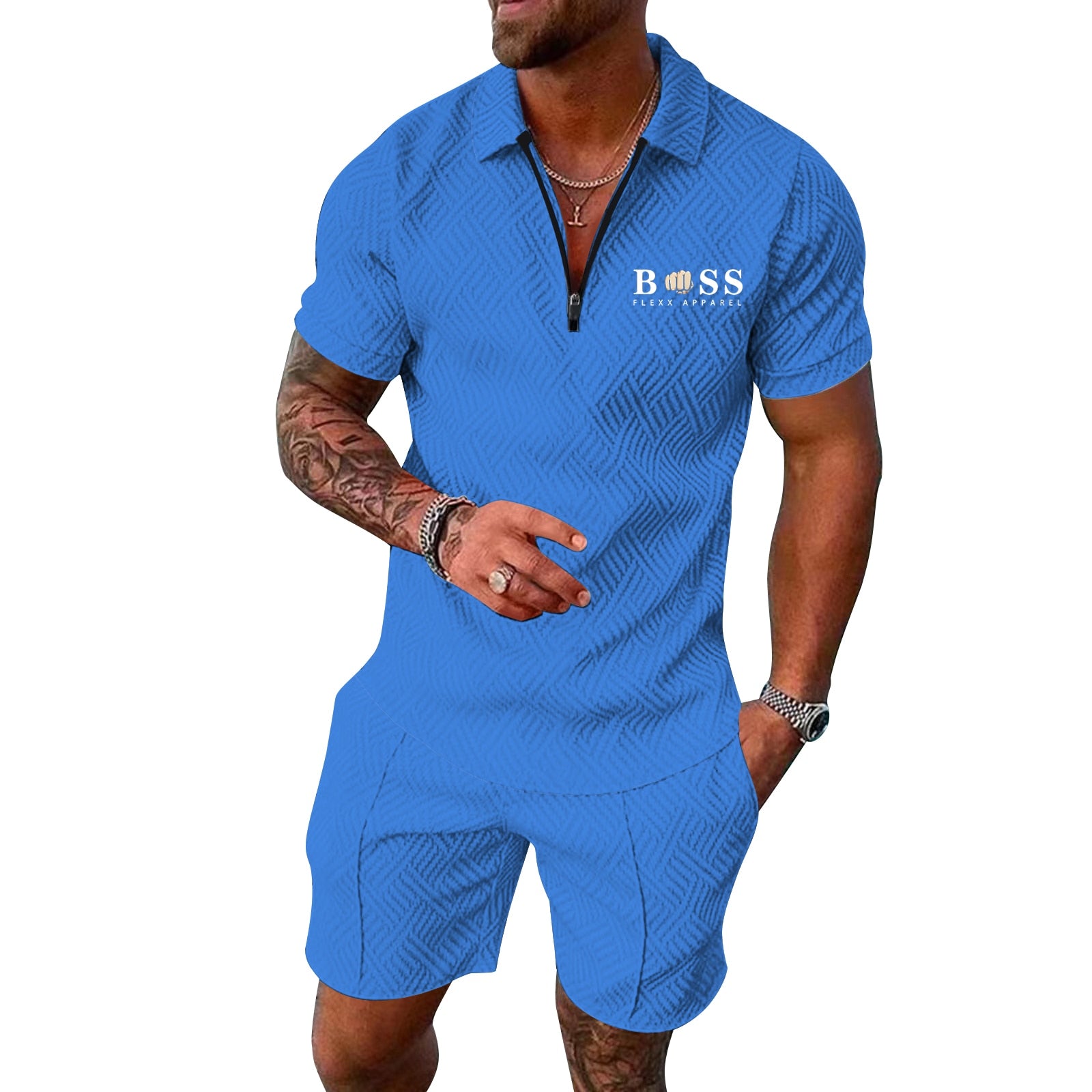 Men Summer Brand Tracksuit RTZR1GD23011B7