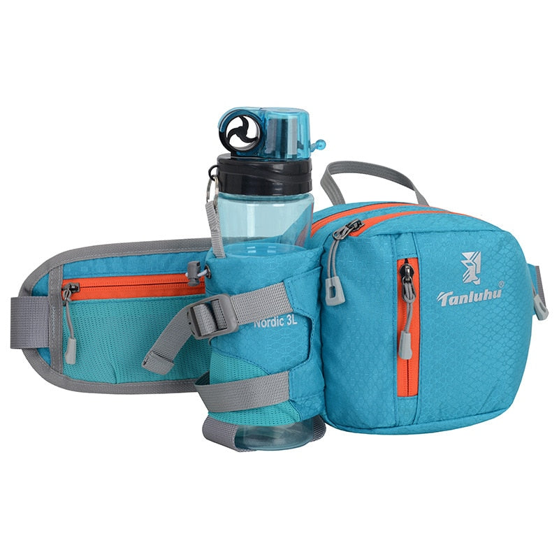 Marathon Gym Water Bottle Pouch Fanny Belt SKY BLUE