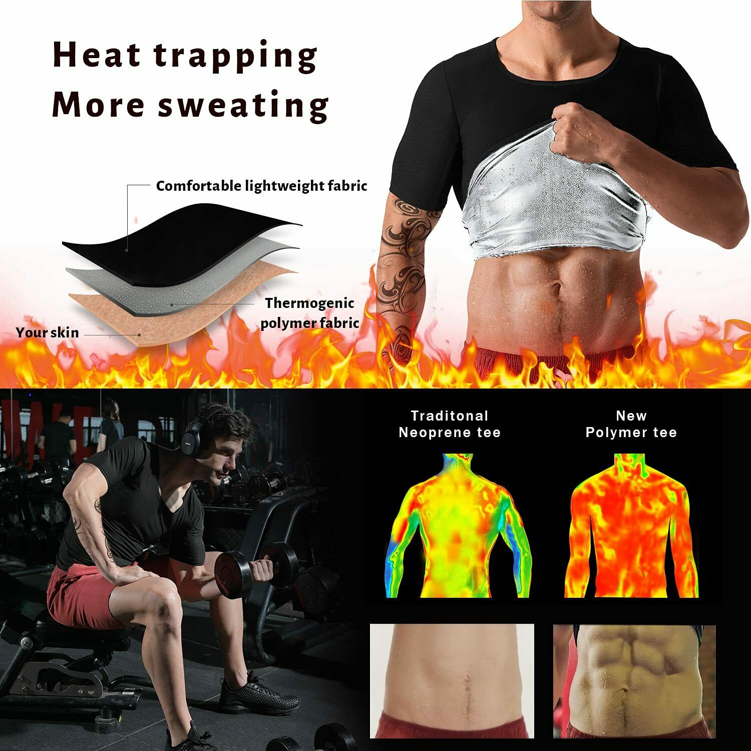 Men Sauna Suit Heat Trapping Shapewear