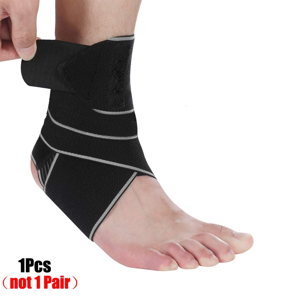 Professional Sports Ankle Strain Wraps Gray