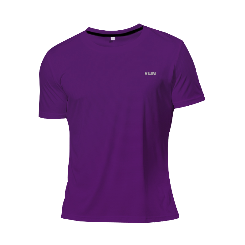 Multicolor Summer Short Sleeve Sport Shirt Purple