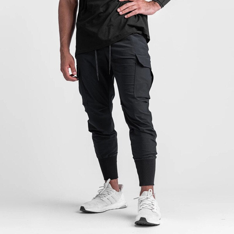 Men Quick-Drying Fitness Trousers Black