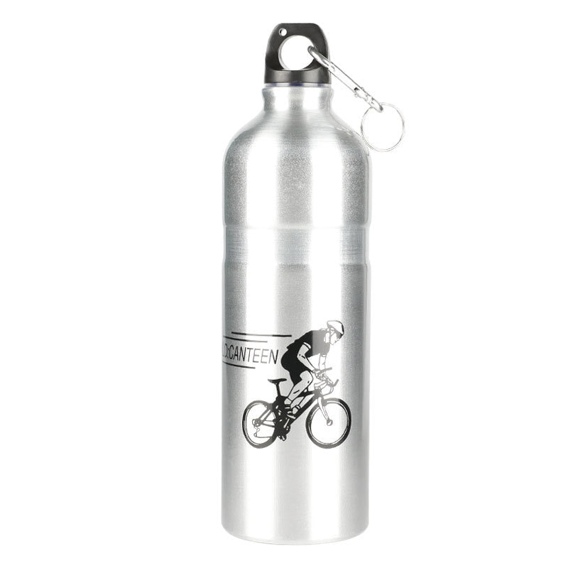 Sports 750mL Bicycle Aluminum Water Bottle Silver