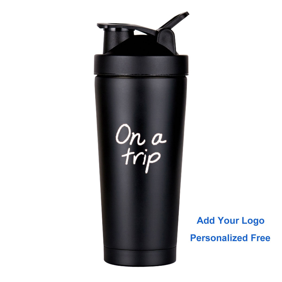 Gym Protein Shaker Water Bottle Black China