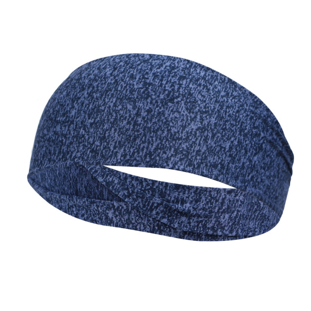 Men Absorbent Sport Headband Dark Blue