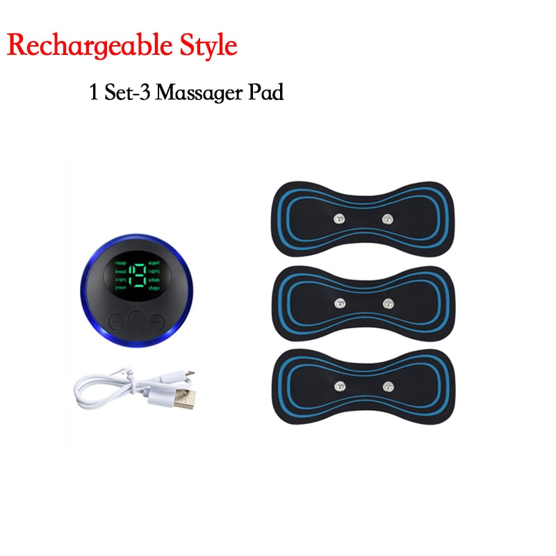 Portable Mini Electric Massager 1SET 3PAD