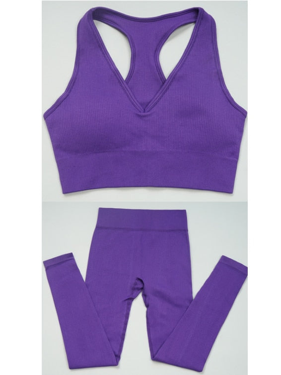 Women Summer Ribbed Gym Set