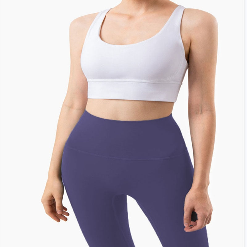 Noble Western Active Wear Yoga Set white purple set