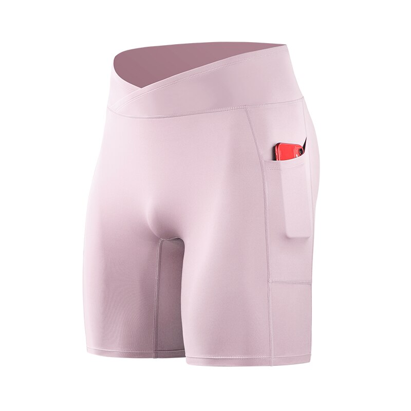 Men Outdoor Running Pocket Shorts Pink