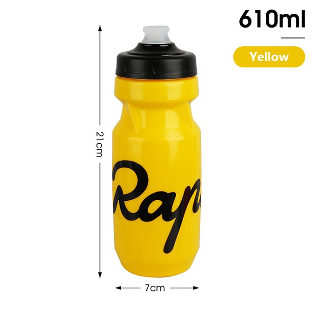Fitness Running Lock Cup Water Bottle Yellow 610ml