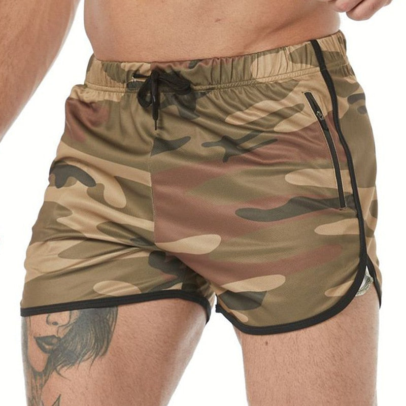 Summer Quick Dry Men Fitness Shorts camouflage