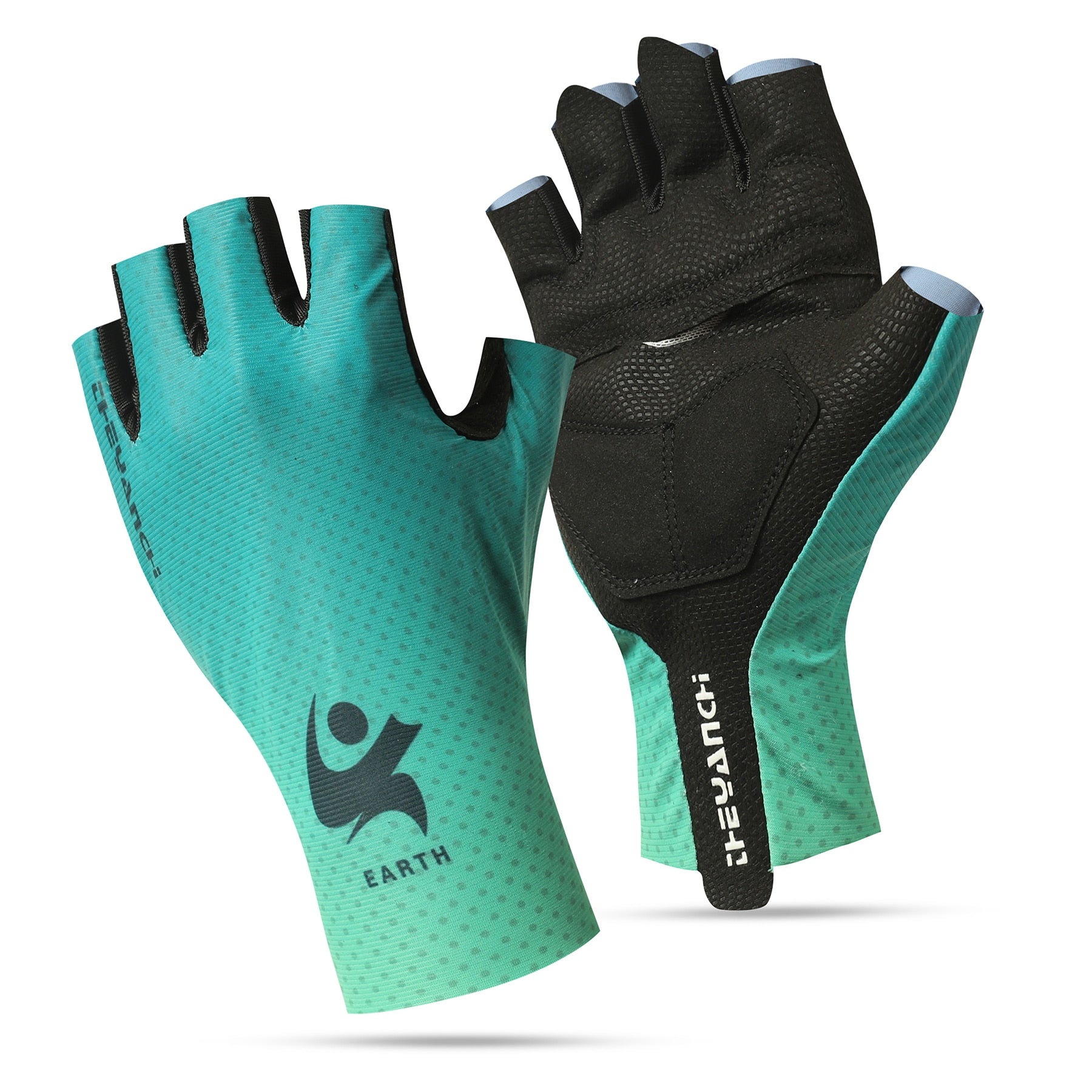 Men Summer Cycling Gloves D152-Half Green