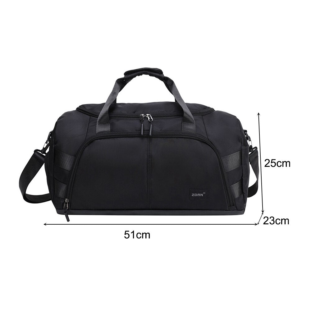 Men Women Large Capacity Fitness Handbags Style B Black