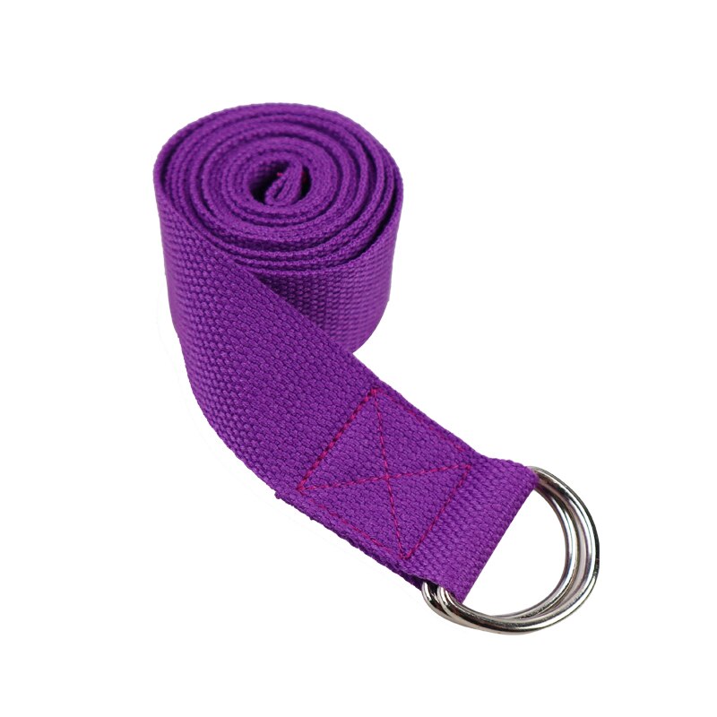 Yoga Stretch Strap Multi-Colors D-Ring Belt purple