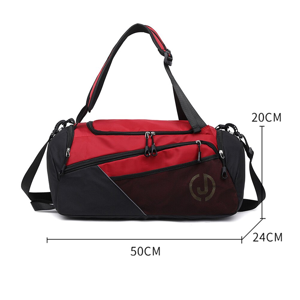 Men Women Large Capacity Fitness Handbags Style A Red