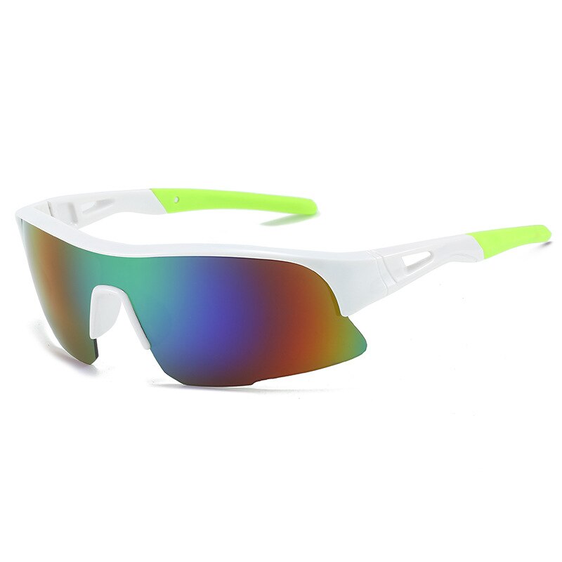 Man Safety Protective Cycling Sunglasses WHITE GREEN
