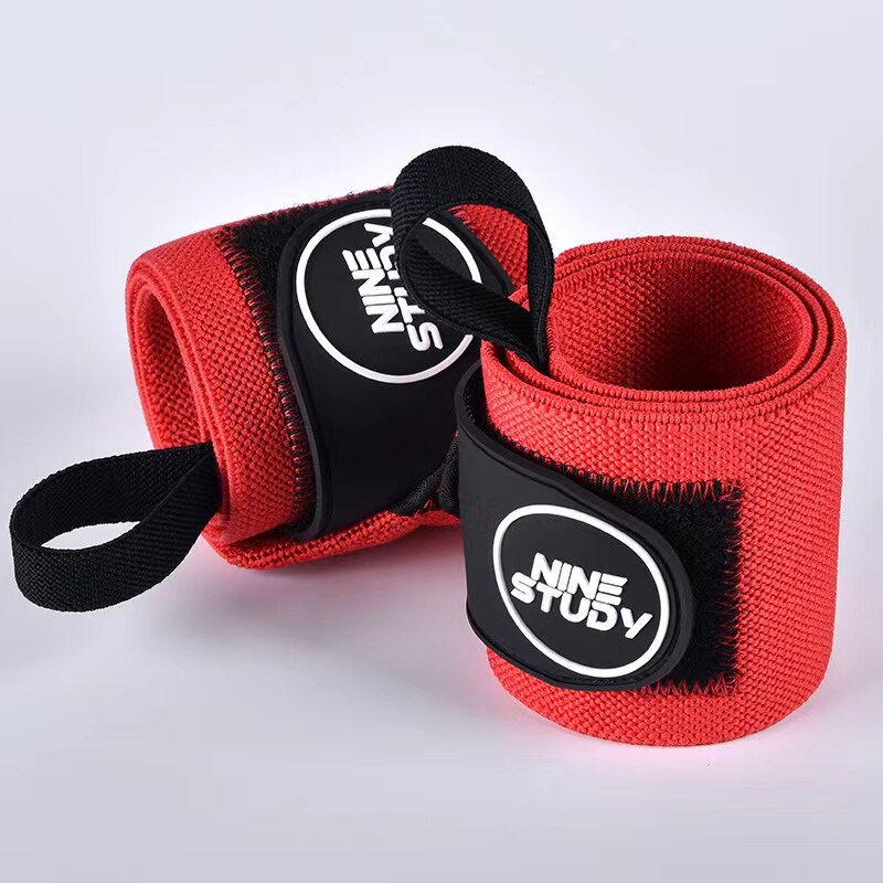 1 Pair Weight Lifting Padded Thumb Brace Strap Red