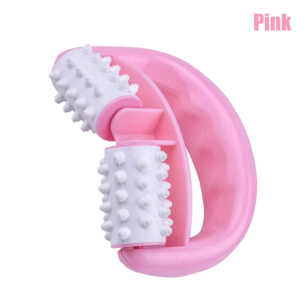 Fitness Back Massage Exercise Roller Pink