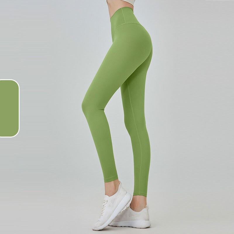 Female Gym Athletic Wear Leggings Avocado Green