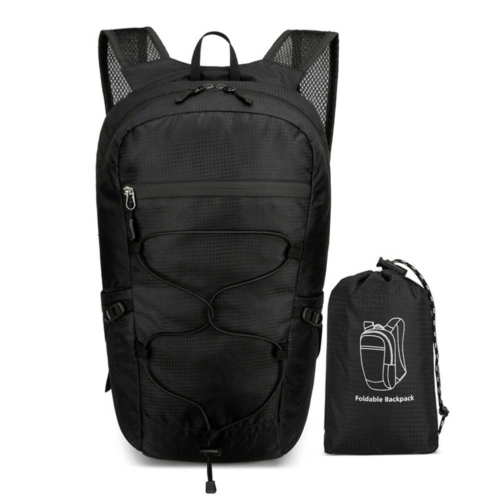 Lightweight Backpack Folding Bag Black