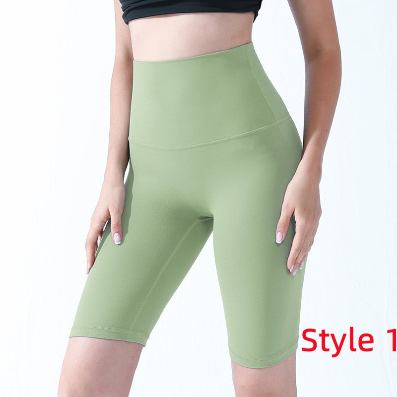 New Women Five Point Leggings 052-Shea Green