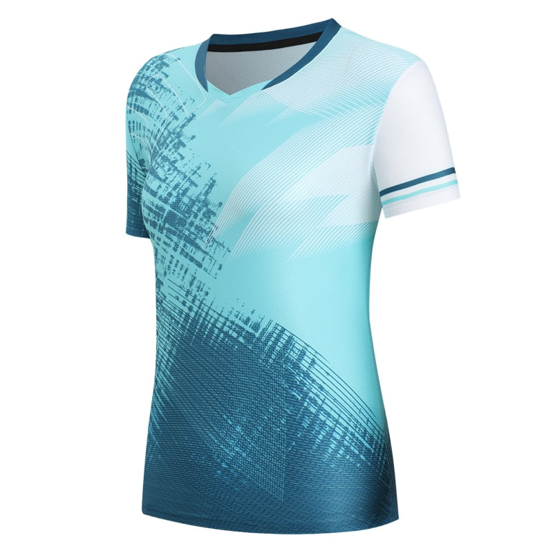 Women Badminton Training Shirts blue