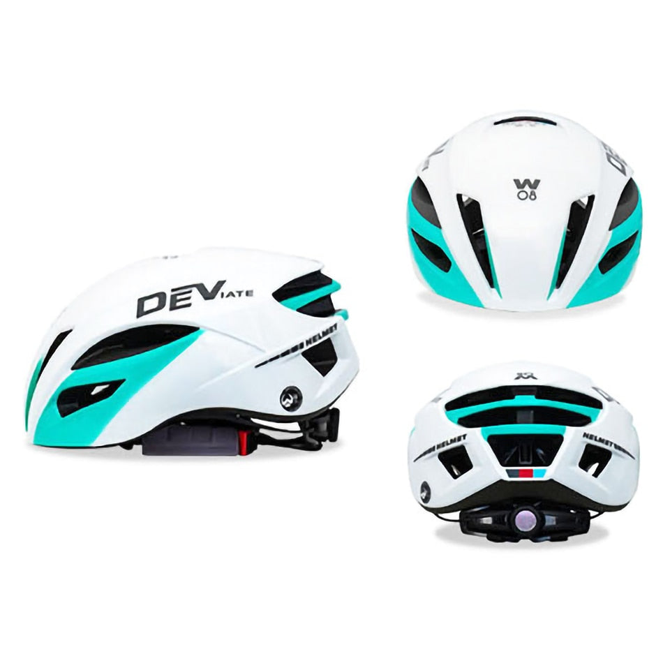 Cycling Ultralight Helmet 008 White Blue L 57-61CM