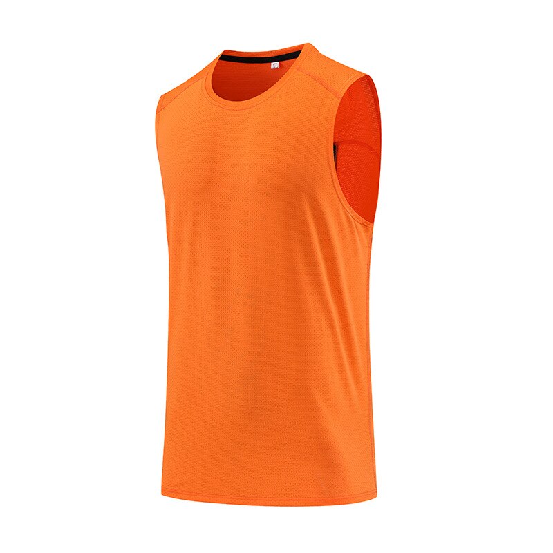 Mens Gym Running Tank Tops CN Orange