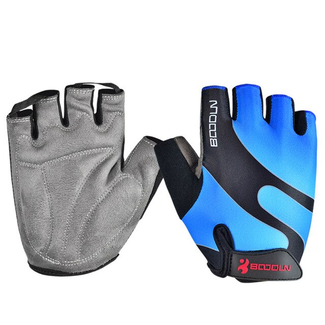 Half Finger Bicycle Gloves Blue 2