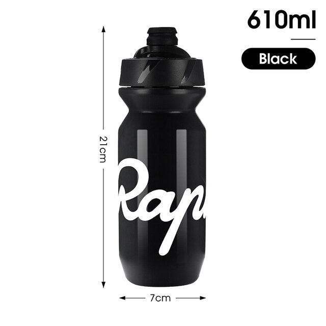 Fitness Running Lock Cup Water Bottle Black 610ml