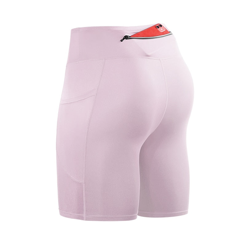 Men Outdoor Running Pocket Shorts Pink