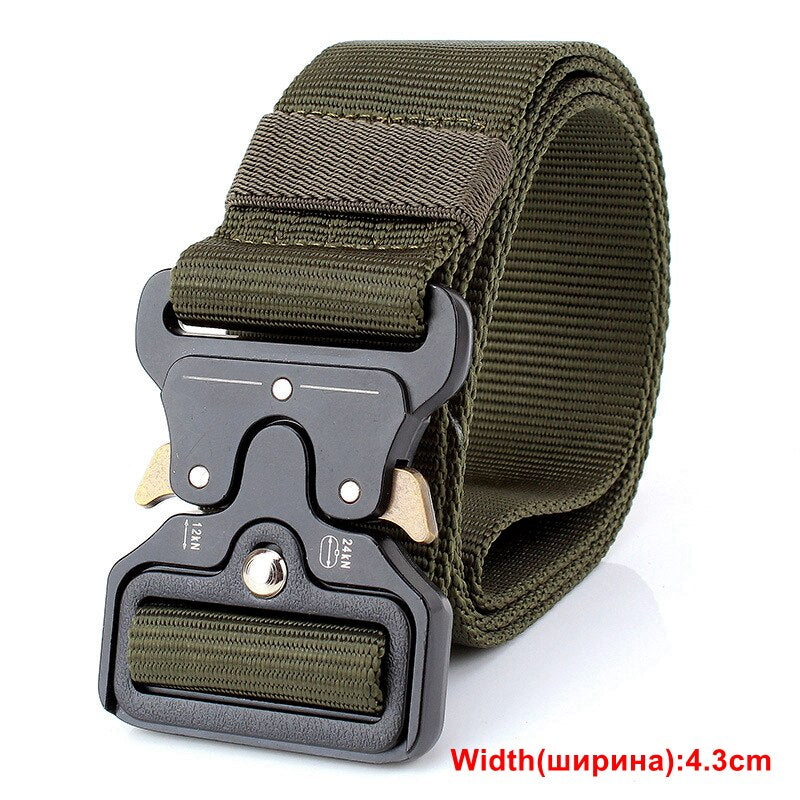 Men Sports Military Army Tactical Belts 4.3cm(wide) Green