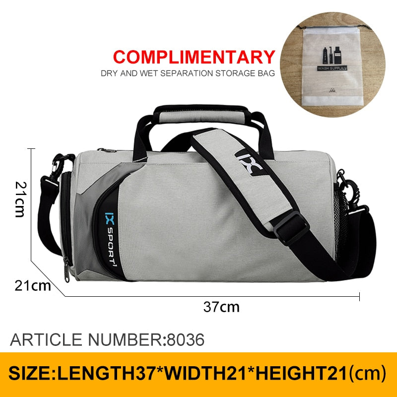 Men Gym Fitness Travel Bag small grey